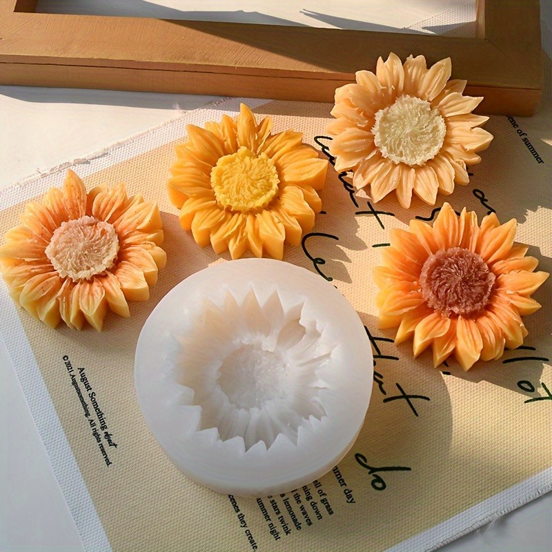 Soap Making Gloves - Vibrant 3D Sunflower Silicone Mold for