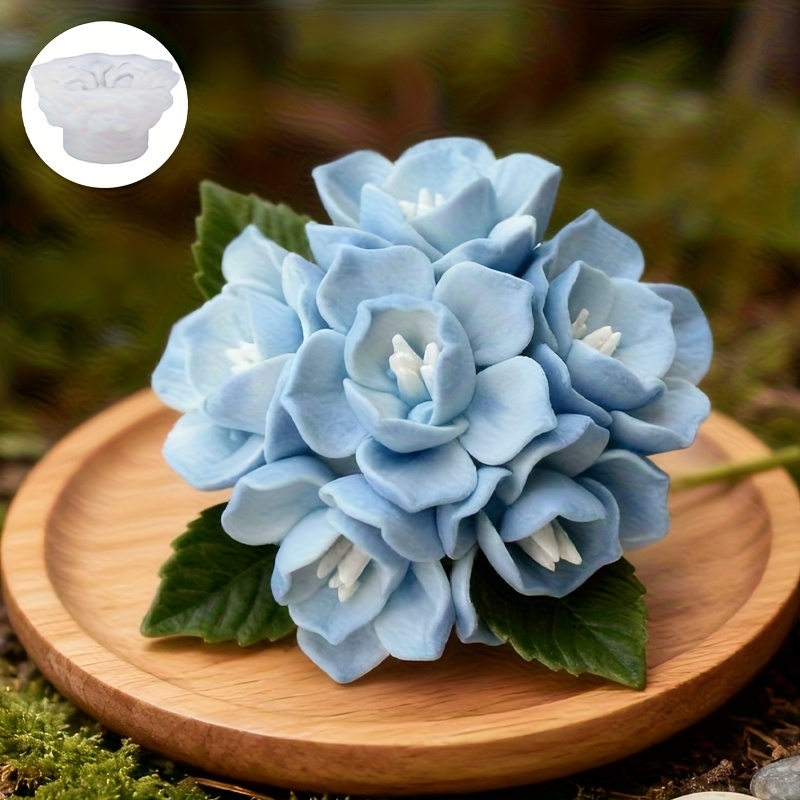 Soap Making Gloves - 1 Hydrangea Candle Silicone Mold，Suitable for